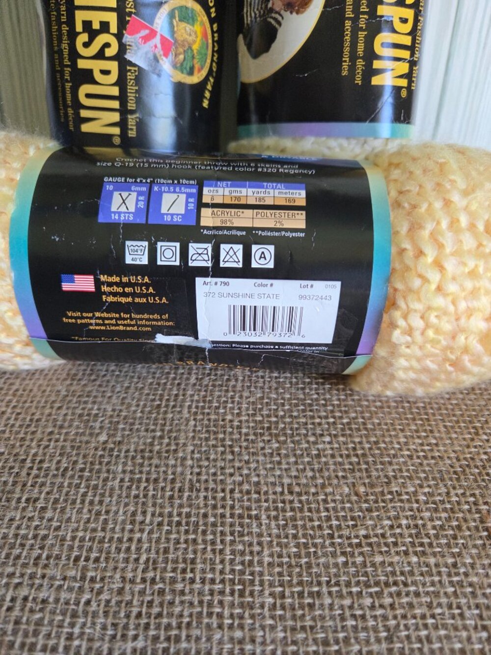 Lot of 3 Lion Brand Homespun Yarn Skeins – Bulky Chunky - Picture 6 of 8